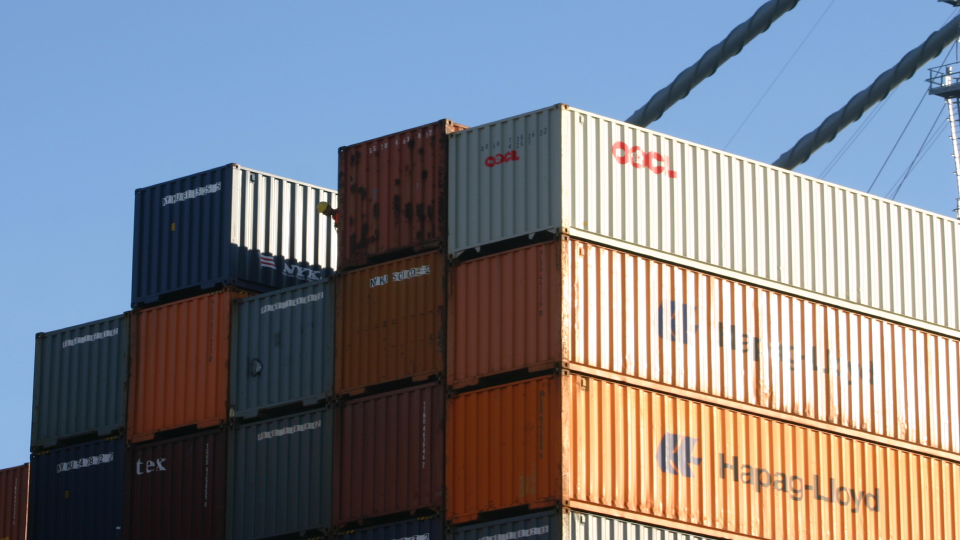 containers aan boord